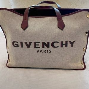 Givenchy Canvas tote w/leather trim
